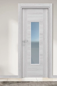 MELAMİN MODERN İVRİZ CAMLI ODA KAPISI, 86/204/14-17 CM